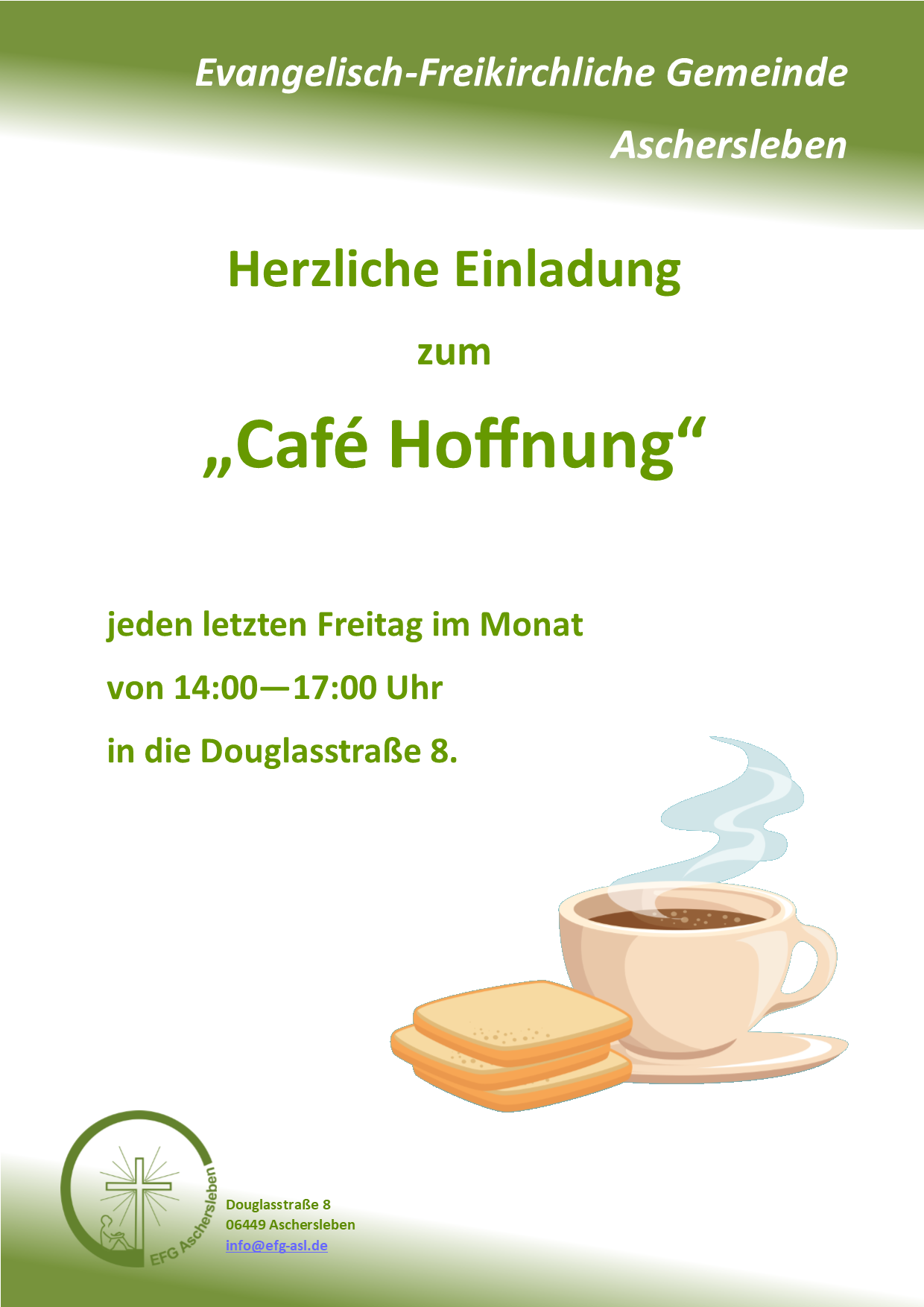 Einladung Plakat Cafe Hoffnung
